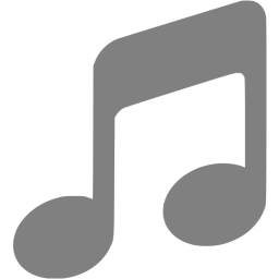 256x256 Gray Music Icon