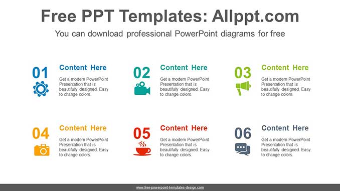 678x381 Icon Number List Powerpoint Diagram For Free