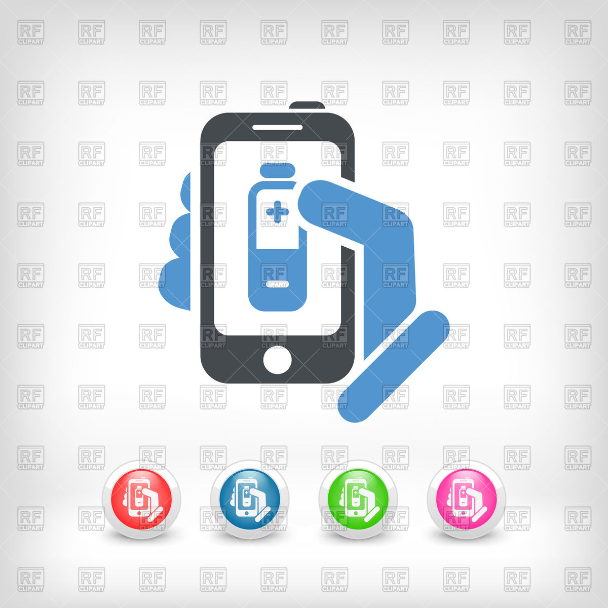 Battery Charge Icon On Smartphone Vector Image Of Technology 1200x1200 Battery Charge Icon On Smartphone Vector Image Of Technology