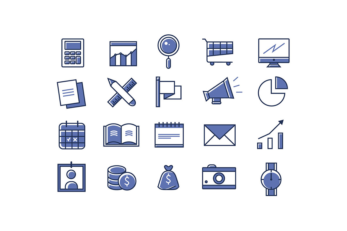 1200x800 Free Office Linear Icon Pack