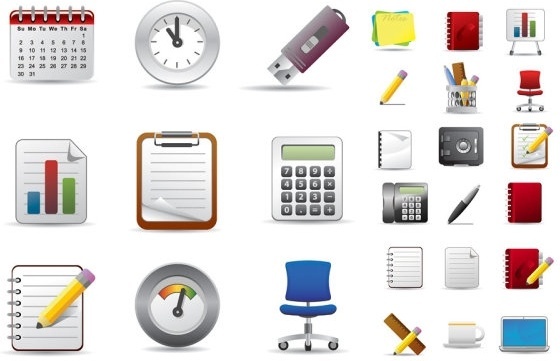 560x361 Office Icons Free Vector Download
