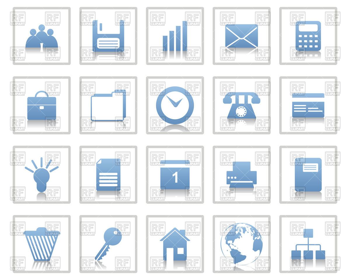 1200x960 Business And Office Icon Set Vector Image Of Icons And Emblems