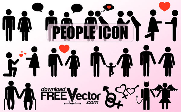 600x372 Vector People Silhouette Icons Download Free Vector Art Free