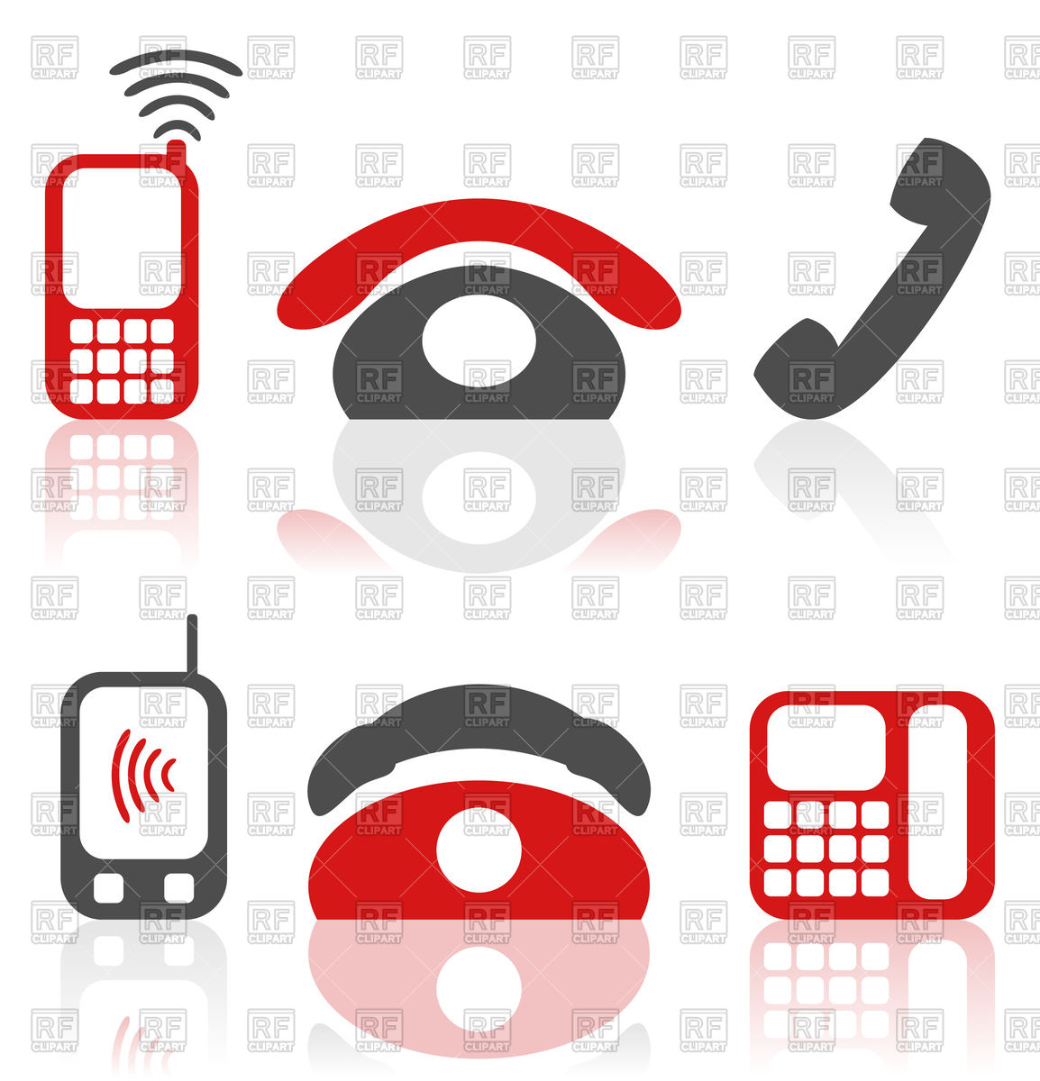 1154x1200 Set Of Phone Icons Vector Image Of Signs, Symbols, Maps