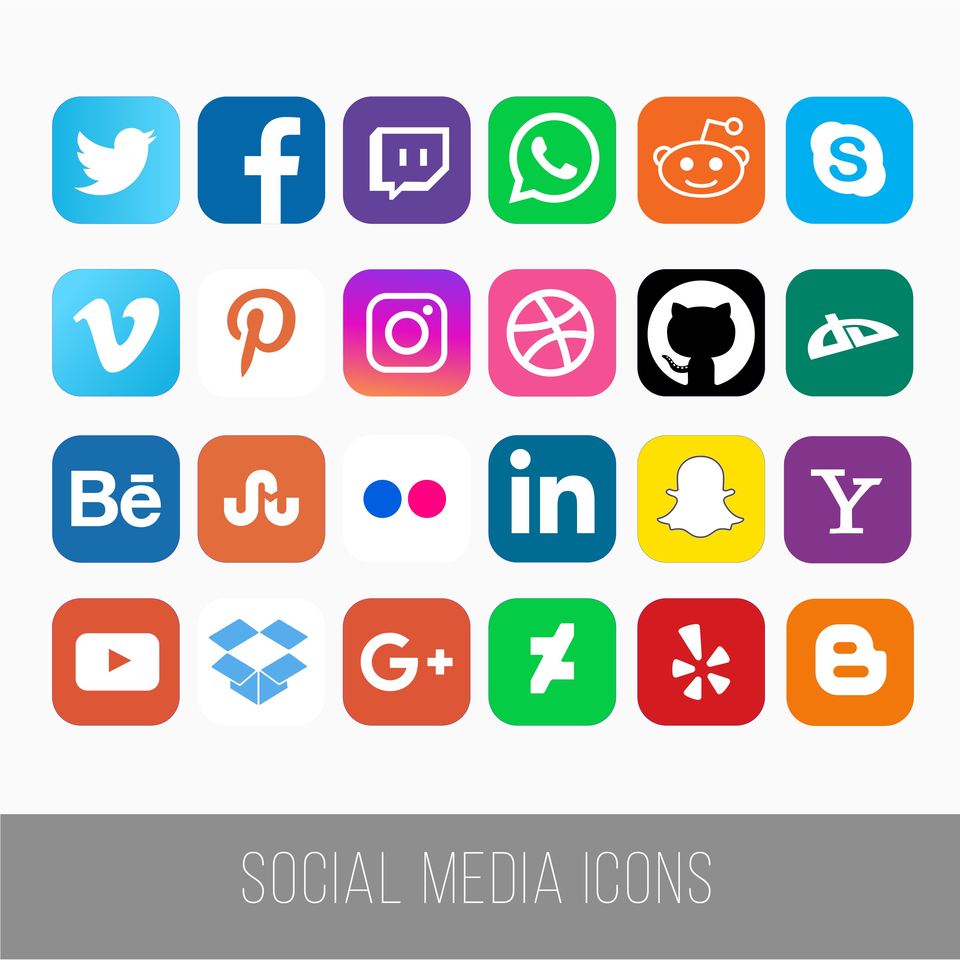 3334x3335 Social Media Icons Freepik Web Freepik Social Media Icons