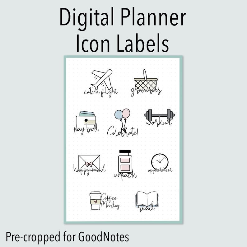 794x794 Icon Labels Digital Planner Stickers Free Goodnotes Etsy