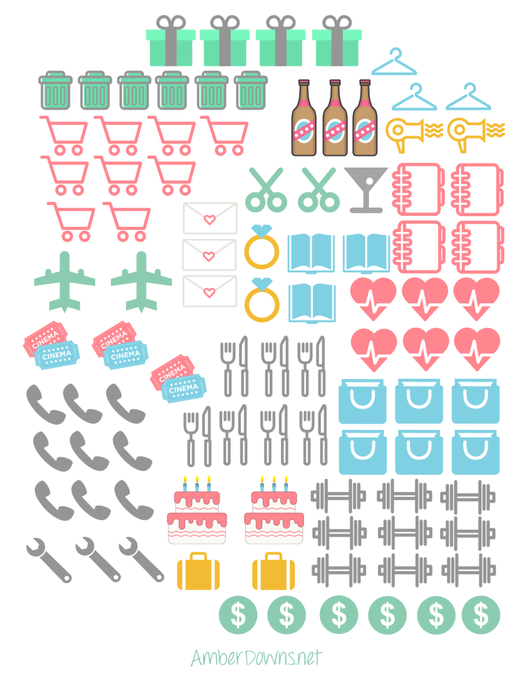750x970 Planner Icon Stickers Free Printable Planning Life Planner