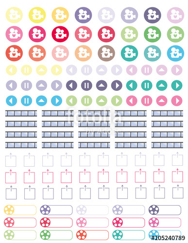 387x500 Vlog And Blog Icon Set Minimalistic Flat Design,colors Printable