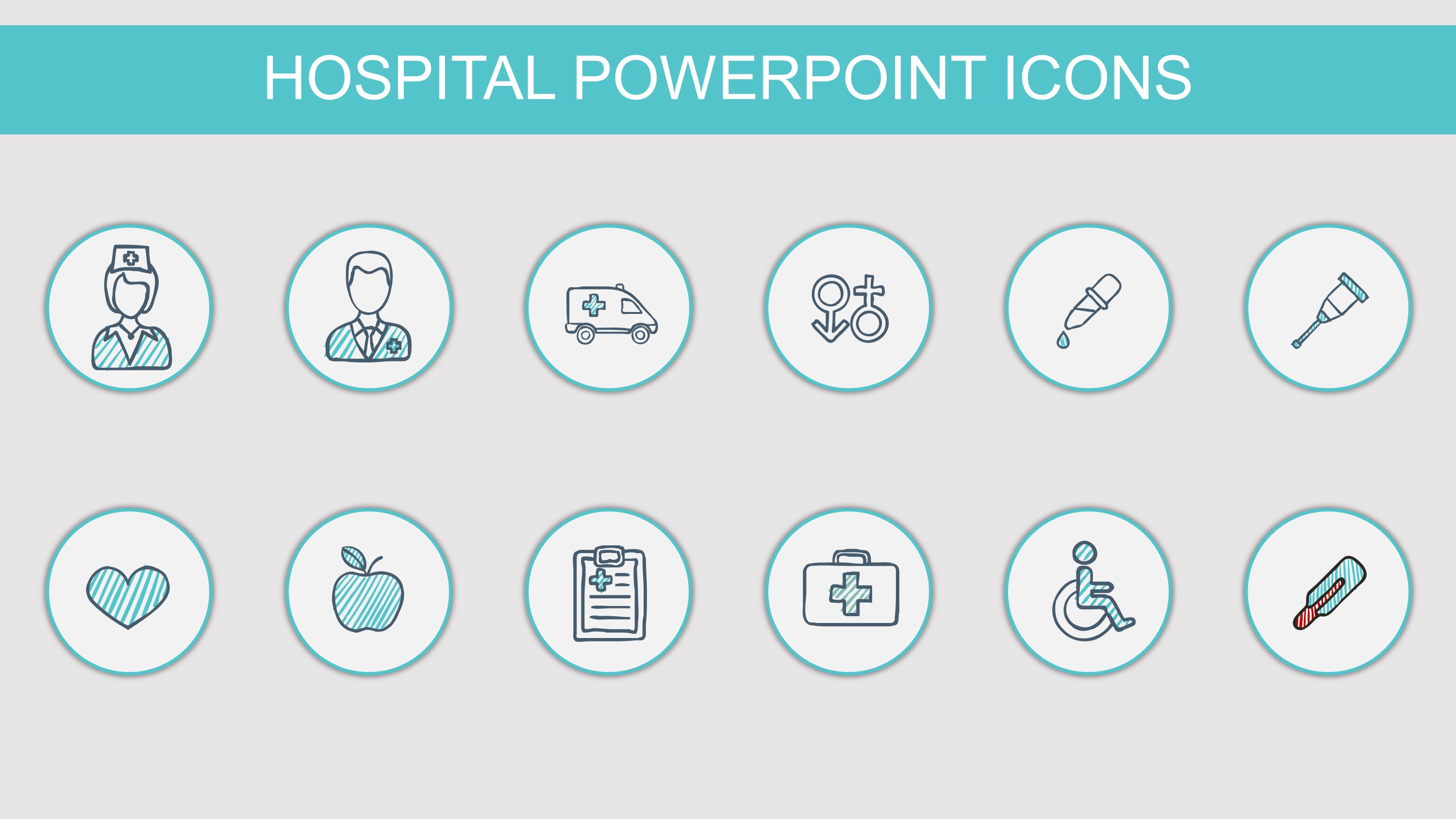 3000x1688 Free Hospital Icon Set For Presentations Ppt Slide Templates