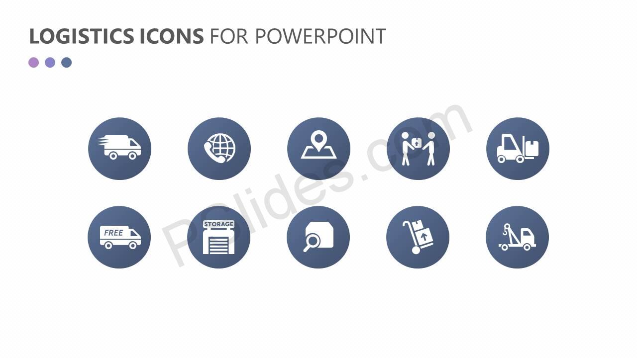 1280x720 Logistics And Transportation Powerpoint Icons
