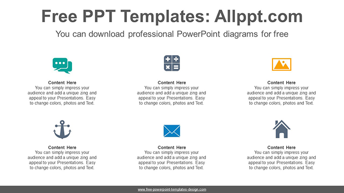678x381 Simple Icon List Powerpoint Diagram Template