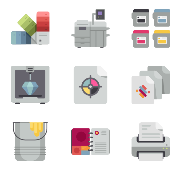 600x564 Office Printer Icons