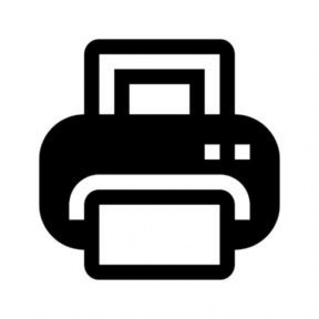 626x626 Black Printer Icons Free Download