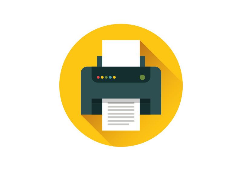 800x566 Flat Printer Icon Flat Vectors Design, Printer Logo, House Design