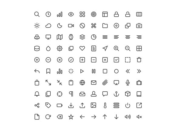 Feather Icon Set 580x430 Feather Icon Set