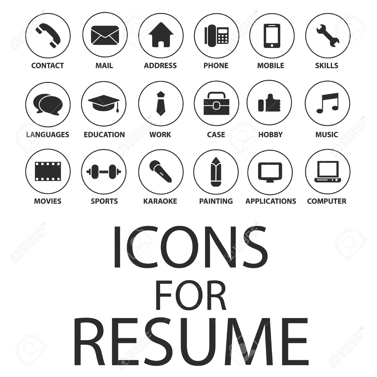 1300x1300 Free Resume Icons Ten Things To Expect When Attending Free