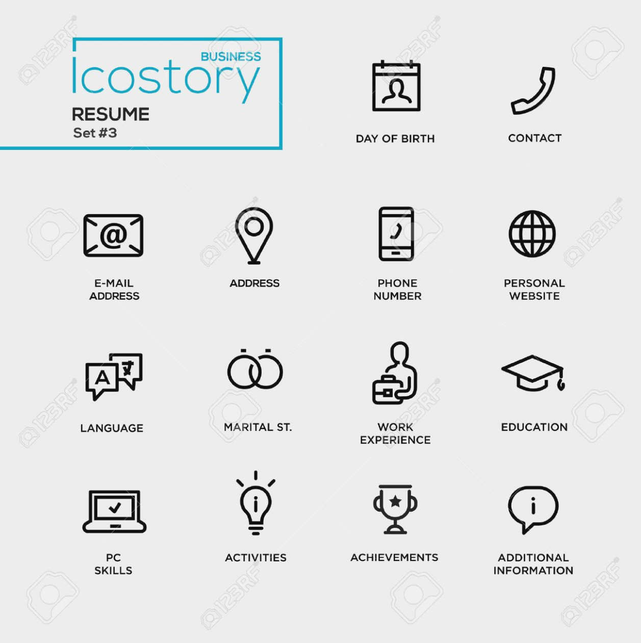 1257x1261 Set Of Modern Vector Plain Simple Thin Line Design Icons