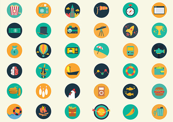 600x425 Circle Icon Set