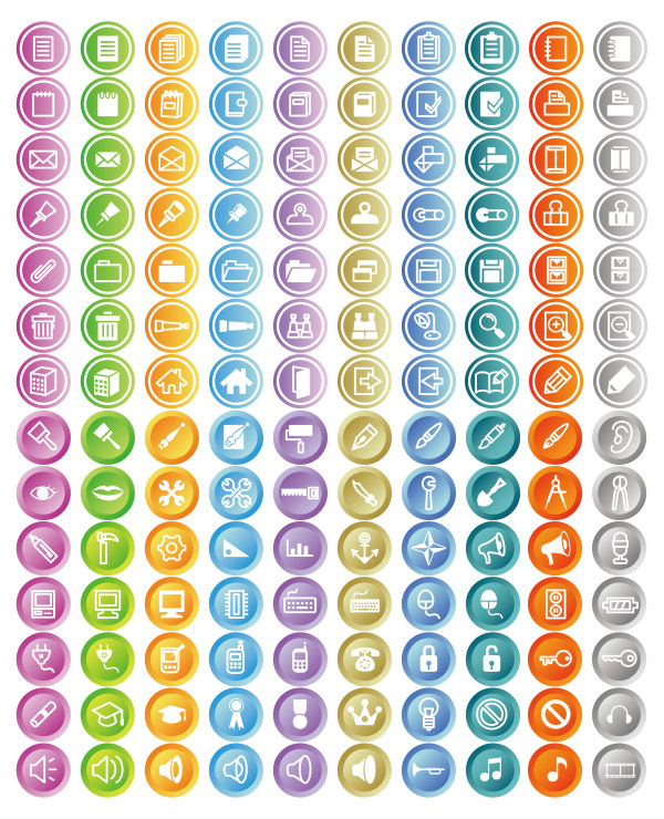 600x740 Classic Round Web Vector Icons Free Download