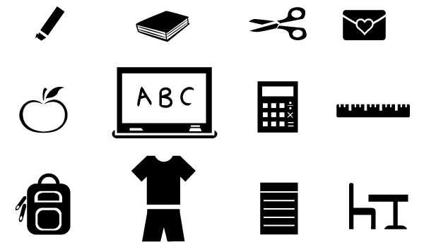 600x350 Free Vector School Icons Free Icon Packs Ui Download