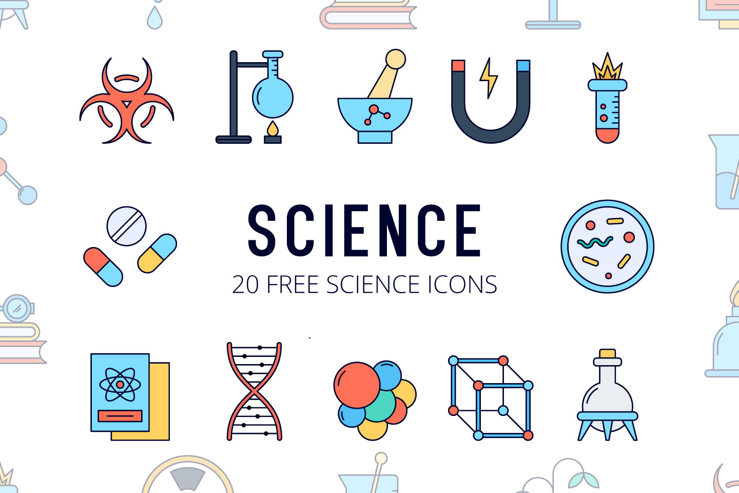 1440x960 Science Vector Free Icon Set