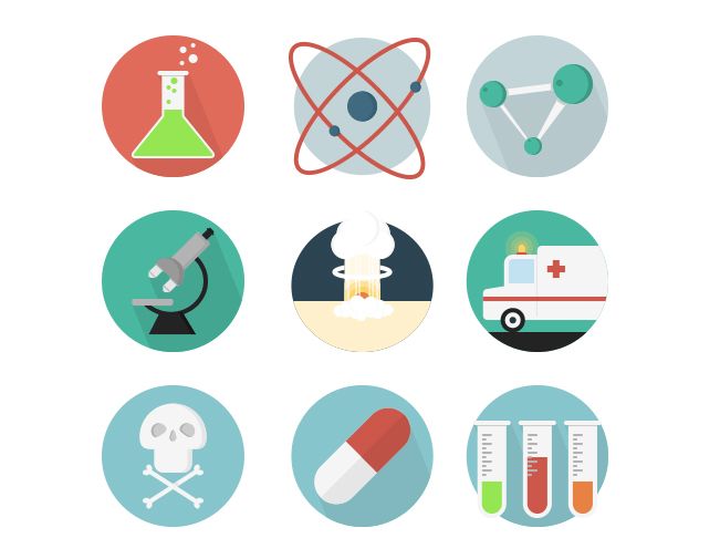 651x505 Free Science Icons Set Icons Science Icons, Icon Design