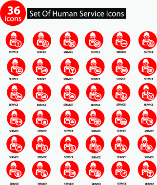 322x381 Human Service Icons Vector Free Vector In Encapsulated Postscript