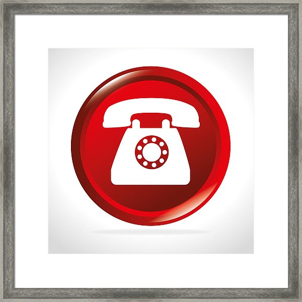 600x600 Telephone Free Shipping Delivery Icon Framed Print