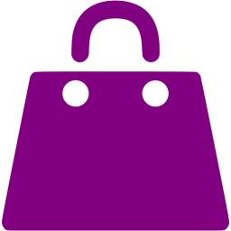 256x256 Purple Shopping Bag Icon
