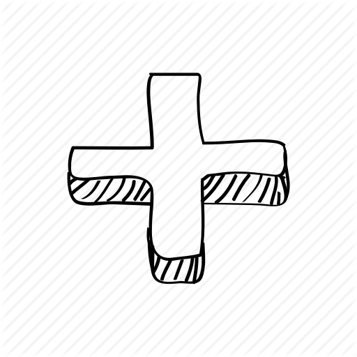512x512 Add, Drawn, Free, Hand, Plus, Sketch Icon