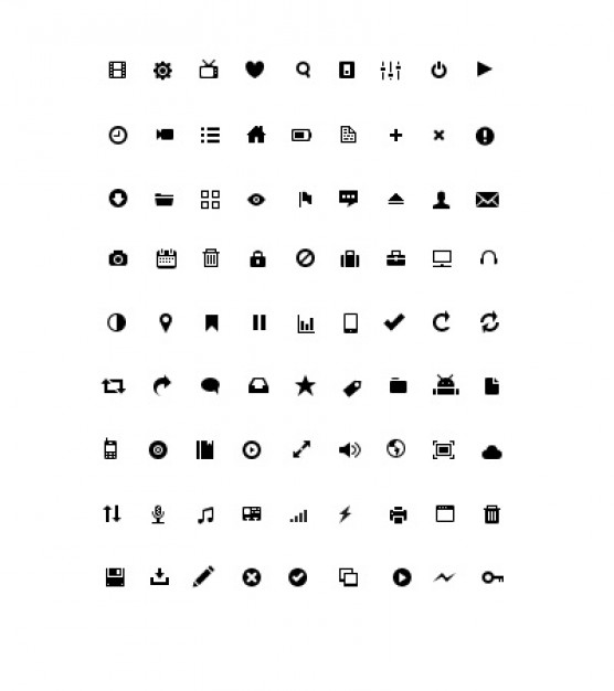 556x626 Small Icons Set Free Download