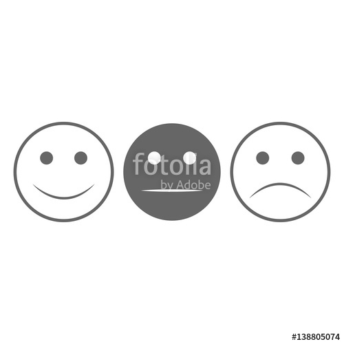 500x500 Smiley Face Set Smiley Face Icon Happy And Unhappy Smileys Faces