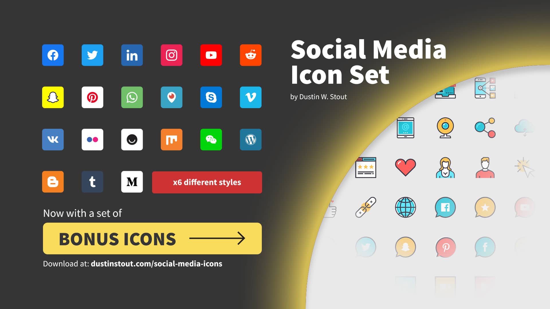 1920x1080 Free Social Media Icons Always Updated Dustin Stout
