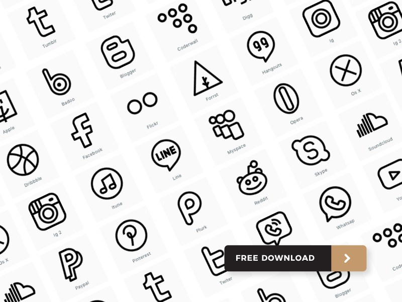 800x600 Free Social Media Icons