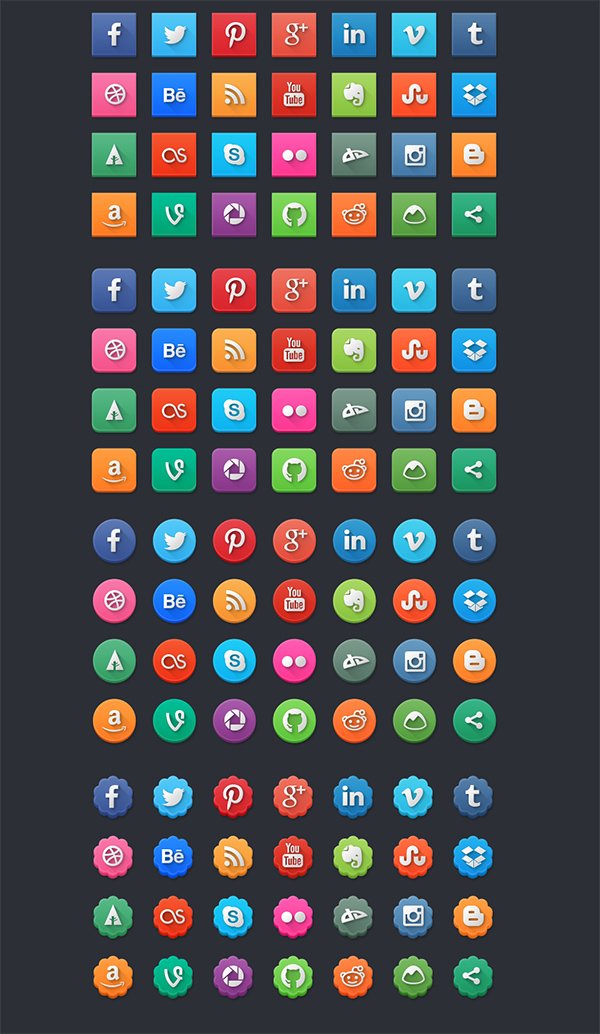 Absolutely Free Social Media Icons Sets 600x1034 Absolutely Free Social Media Icons Sets