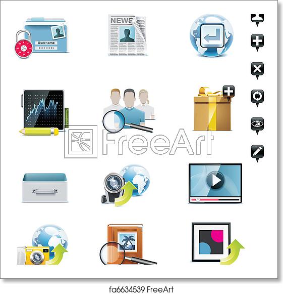 Free Art Print Of Vector Social Media Icon Set Social 561x581 Free Art Print Of Vector Social Media Icon Set Social