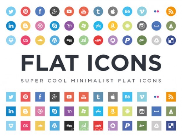 Minimalist Social Media Icon Set Free Download 626x469 Minimalist Social Media Icon Set Free Download