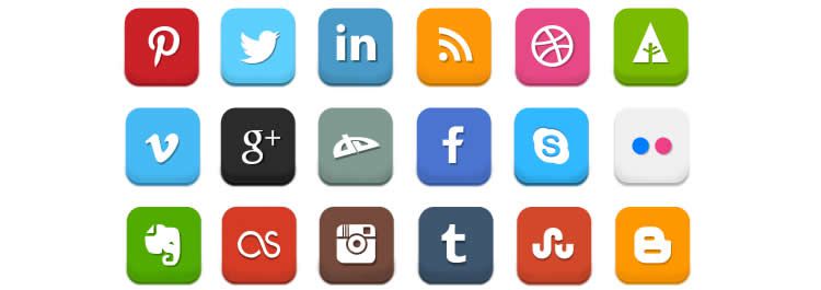 The Top Free Social Media Icon Sets 750x265 The Top Free Social Media Icon Sets