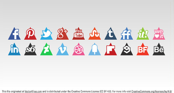 Triangle Social Media Icons Set Free Vector In Adobe Illustrator 600x321 Triangle Social Media Icons Set Free Vector In Adobe Illustrator