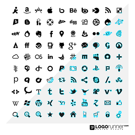 460x460 Grey Social Media Icons Vector Images