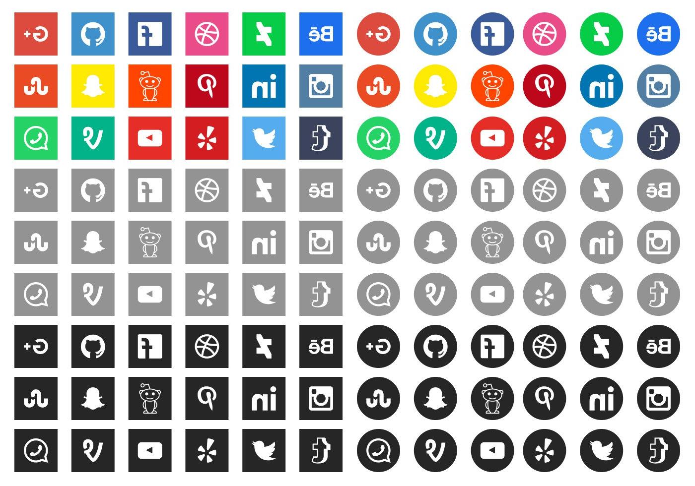 1400x980 Unique Icons Media Vector Social Photos Vector Images Design