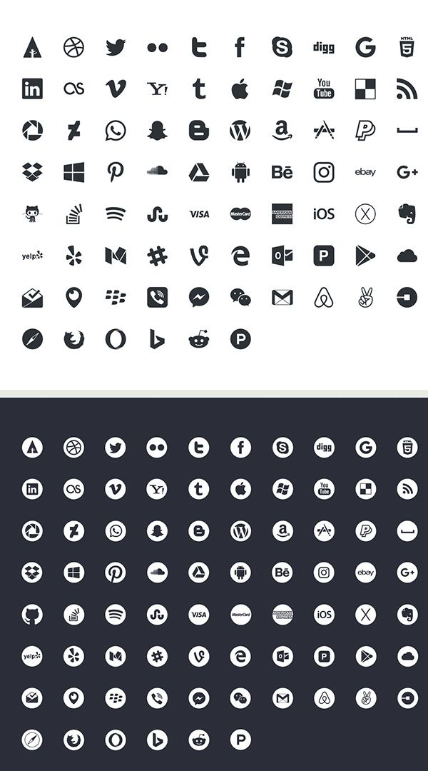 600x1080 Absolutely Free Social Media Icons Sets Graphic Design