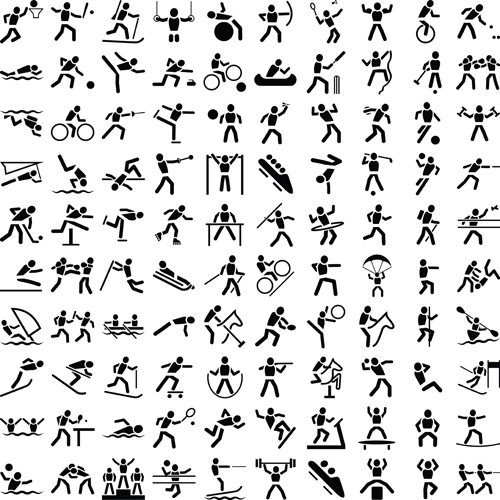 Sports People Icons Vector Material Free Download 500x500 Sports People Icons Vector Material Free Download