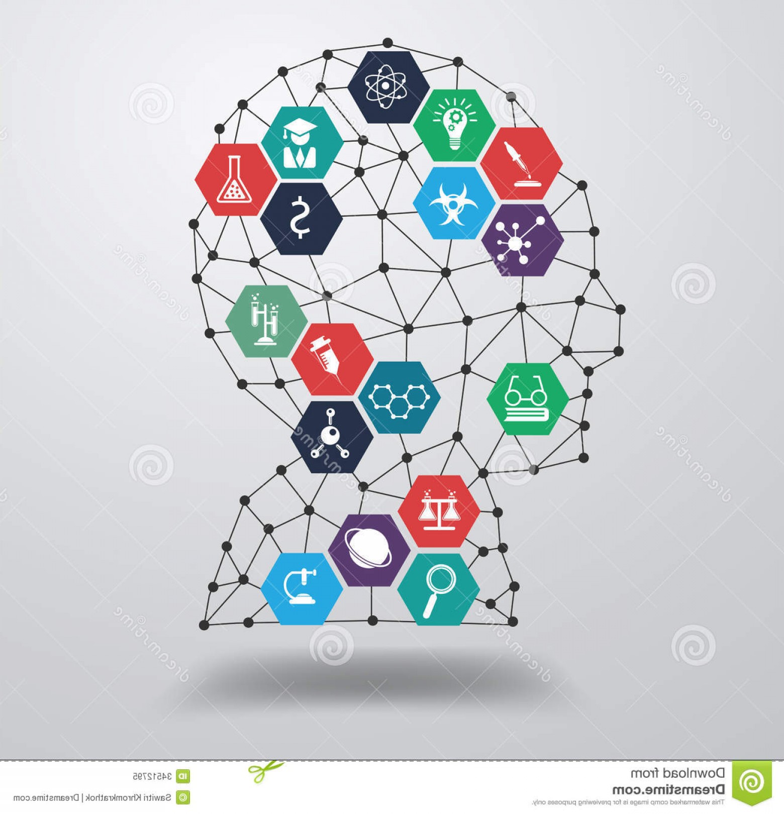 1560x1620 Royalty Free Stock Photo Vector Chemistry Science Icon Human Head