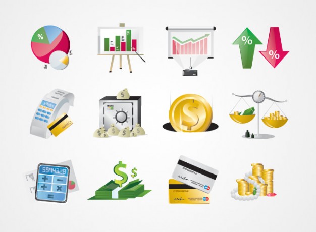 626x460 Business, Finance, Stock Market Icons Vector Free Download