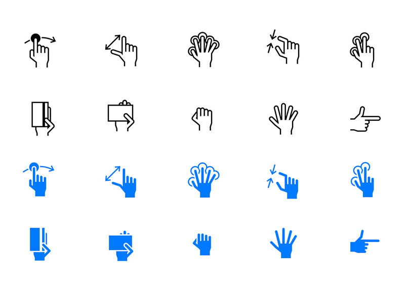 800x600 Free Ios Tab Bar Hand Gesture Icons