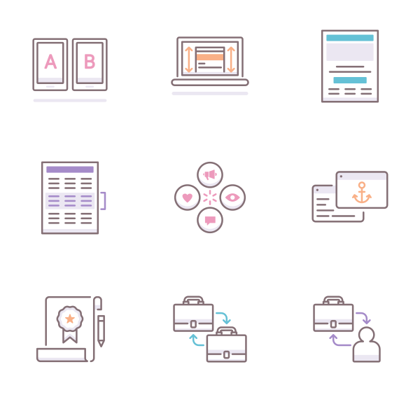 600x564 Text Icon Packs