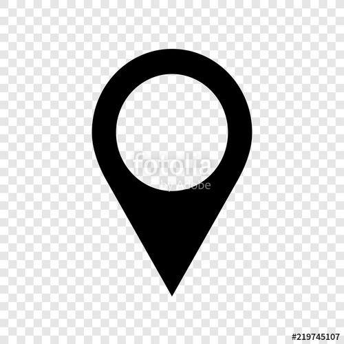 500x500 Location Pointer Icon On Transparent Background Stock Image