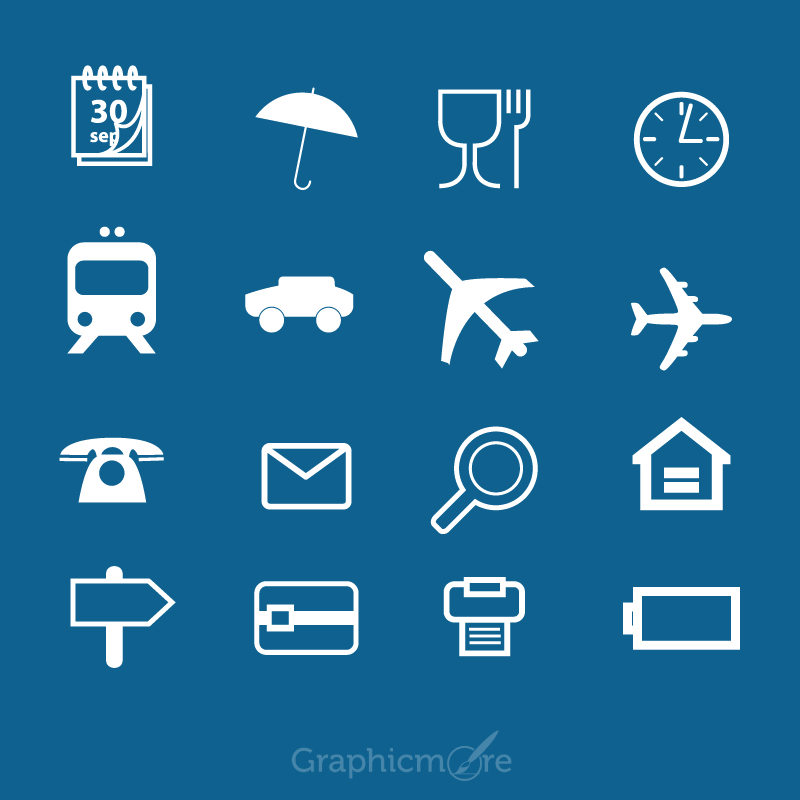 800x800 Free Vector Travel Icons Set Design Download