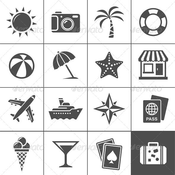 590x590 Minimalist Simple Icon, Travel Icon, Icon Set